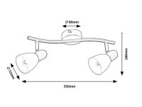 SOMA černá E14 2x MAX 40W IP20