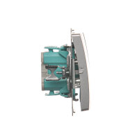 Přepínač sériový, řazení 5, 10AX, 250V~, stříbrná matná metalizované BMW5.01/43