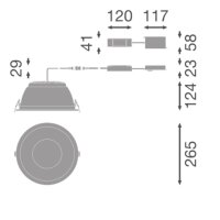 DOWNLIGHT COMFORT HIGH EFFICIENCY UGR<19 D250 P 36W ML 840 U19 WT