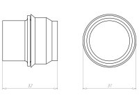 Montážní kocovka pro trubku průměr M 20, do betonu KAISER 1204-24
