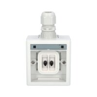 ATLAS 2K IP65 Spínač dvoupólový č.2 s vývodkou M20, na povrch, šedý 19185-07