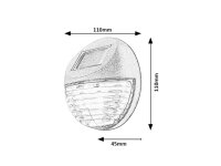 Fasádní svítidlo LERMOS LED 0,06W 3000K RABALUX 77203