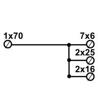 Blok DTS (5x)70/(5x)7x6+2x25+2x16 šedý ELEKTRO BEČOV UD5070