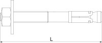 OBO BZ-U 8-10-21/75 Svorníková kotva M8x75mm Ocel galv. zinek