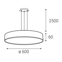 Závěsné svítidlo MONO SLIM 60 P-Z, W DALI TW 60W 3000K-4000K bílá 3274351DTW