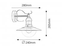 Oslo E27 1x 60W IP44 saténový chrom RABALUX 8270
