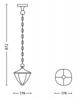 Venkovní závěsník Robin LED 1x4,5W