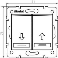 Žaluziové tlačítko DOMO perleťově bílá 24980 Kanlux