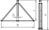 OBO isFang 3B-150-A Stativ + odtok pro vedení isCon 1,7x1,9m Nerez ocel