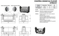 Podpěra vedení na ploché střechy PV 21d (plast+beton) TREMIS V251
