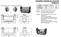 Podpěra vedení na ploché střechy PV 21d beton/plast Tremis V251