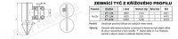 Zemnící tyč ZT 1,0k FeZn křížový profil se svorkou délka 1,0m Tremis V471