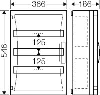 Jističová skříň ENYSTAR 54 modulových jednotek HENSEL FP 1417