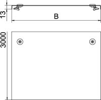 OBO DRL 150 FS Víko s otočnými západkami pro kab. žl. a žebřík 150x3000 Ocel