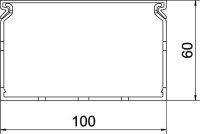 OBO VDK 60100 sgr Propojovací kanál METRA 60x100x2000 kamenná šeď