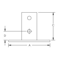 stropní patka ZGA 506 pro profil 41x41mm CADDY ZGA 506 313822