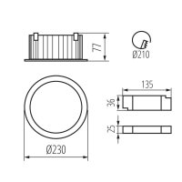 Vestavné LED svítidlo TIBERI PRO 40W-940-W KANLUX 35674