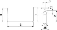 OBO PLCD-SB1220 Oddělovací úhelník pro kanály PYROLINE Con 100x116x35 Ocel
