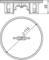 OBO TUK2 GV Tubus s krycí deskou o 110 mm zinek litý pod tlakem Zn poniklovaná