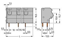 Svorka na desky plošných spojů 2,5mm2 10/10,16 mm šedá 12pól. WAGO 254-662
