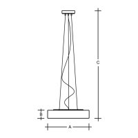 Závěsné svítidlo Zero 415mm 19,7W 3000K 2493lm šedá LUCIS ZL3.K3.Z415