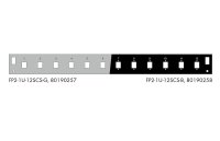 Čelo optické vany 1U pro 12 SC simplex RAL 7035 s montážními otvory v2