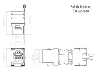 Keystone CAT6 STP RJ45 černý SOLARIX 25286602