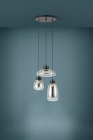Závěsné svítidlo SARNARRA LED -černá/černá-TRANSP. 3X5,4W EGLO 390299