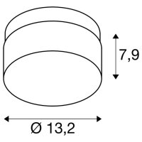 Stropní / nástěnné svítidlo CYFT 2700/3000/4000K 6,5W černé SLV 1007608