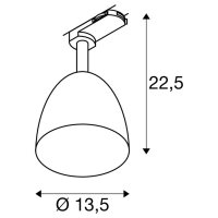 PARA CONE 14, svítidlo 3fázový systém, GU10, černá/zlatá SLV 1008055