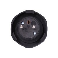Zástrčka gumová do vlhka a prachu, přímá, IP65, černá SOLIGHT P78
