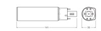 DULUX LED D/E HF &amp; AC MAINS V 7W 865 G24Q-2 LEDVANCE 4099854501616