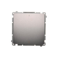 Spínač dvojpólový, řazení 2, 16AX, 250V~, Inox KONTAKT SIMON BMW2A.01/21