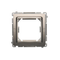 Adaptér pro montáž standardu 45×45 mm montáž do krabice - drápky a šrouby, Satén