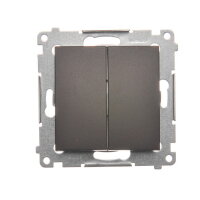 Spínač sériový IP44, 5, 10AX, 250V, hnědá matná metalizované