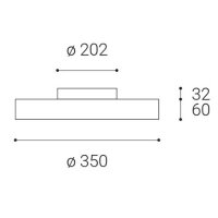 Svítidlo RINGO 35 P/N, B DIM TRIAC 34+6W 3000K stropní černé LED2 1110633DT