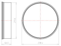 Prodlužovací kroužek, HaloX 180, průměr 50 mm, do betonu KAISER 1282-50