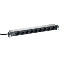 Actassi Napájecí panel 8x Schuko zásuvka prosvětlený vypínač 1U VDIG162731