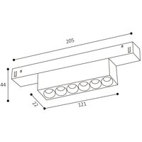 Lištové svítidlo MAGLASER III 12, B DALI TW 6W 2700K-6500K UGR černá 6482083DTW