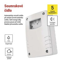 Soumrakové čidlo 1800W IP65 bílé EMOS GS41151