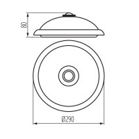 Plafon LED s čidlem FOGLER LED 14W-NW 18121 Kanlux