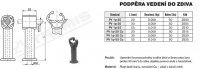 Podpěra vedení do zdiva PV 1p-30 Cu (plast ) v barvě mědi TREMIS Z620