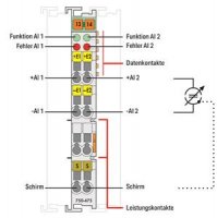 2kanálový analogový vstup AC/DC 0-1 A rozdílový vstup Wago 750-475