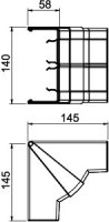 Vnitřní roh OBO GK-IH53130RW Rapid 45-2 variabilní 140x145x145 čistě bílá