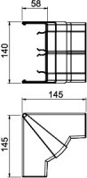 OBO GK-IH53130RW Vnitřní roh Rapid 45-2 variabilní 140x145x145 čistě bílá