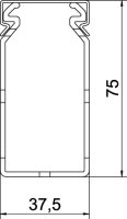 OBO LKVH N 75037 Propojovací kanál LKVH bezhalogenový 75x37,5x2000 světle šedá