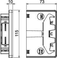 OBO GK-E70110GR Koncový díl pro kanál Rapid 80 70x110mm kamenná šeď