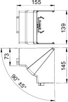 OBO GK-IH70130RW Vnitřní roh pro kanál Rapid 80 variabilní 70x130mm čistě bílá