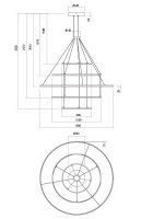 Závěsné svítidlo ORBIT SU LED 300W D1500+1000+1000+600+600 BRASS 01-2249-DALI