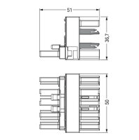 h-rozdělovač 5pól. Kód. I modrá WAGO 770-992